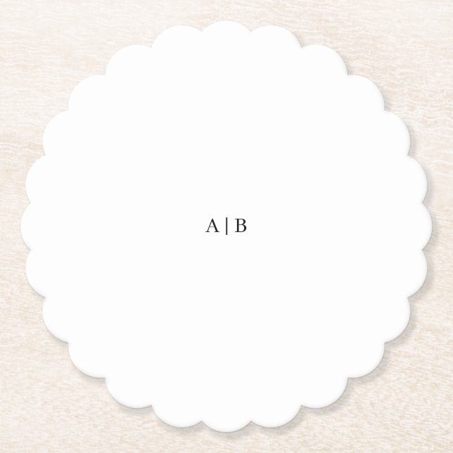 Anpassad monogram underlägg papper (Framsida)