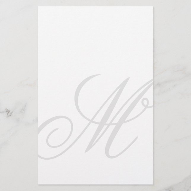 Anpassad monogram vattenstämpel brevpapper (Framsida)