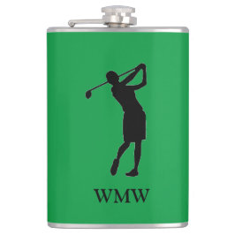 Anpassad Monogram Woman Golfer-kolv Fickplunta