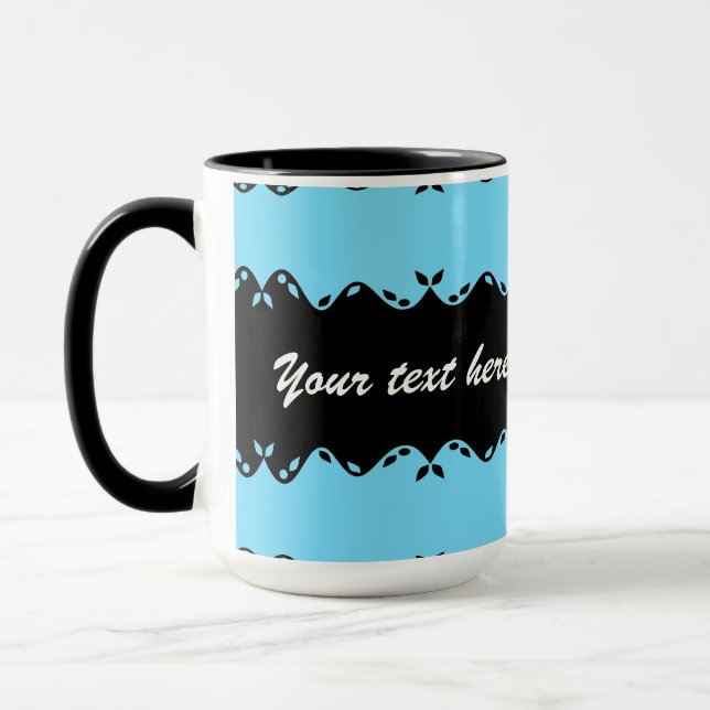 Anpassad monogramdesign mugg (Vänster)