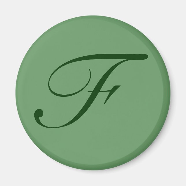 Anpassad monogrammagnet magnet (Framsidan)