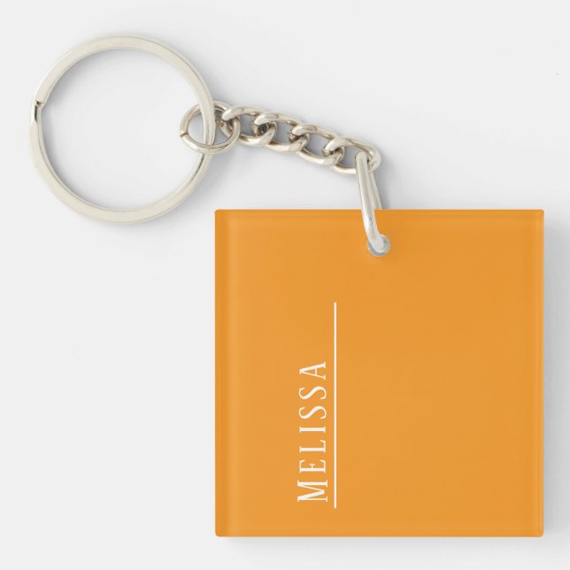 Anpassad monogramnyckelring i eleganta färger (Framsidan)