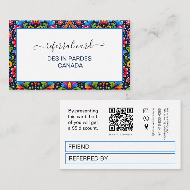 Anpassad mönster Qr-kod Lastbilsdesign Lojalitetskort (Fram/baksida)