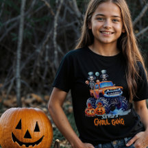 Anpassad Monster Truck Halloween-tröja för flickor