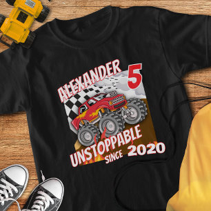Anpassad monstertruck födelsedags skjorta Obestopp T Shirt