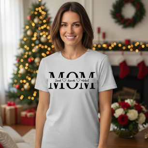 Anpassad mor- och barnnamnsskjorta – Personlig gåv T Shirt