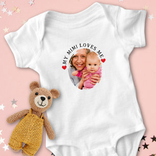 Anpassad Mormor Barnbarn Min Mimi Älskar Mig Foto T Shirt