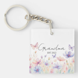 Anpassad Mormor Est. År - Blomma och Fjäril