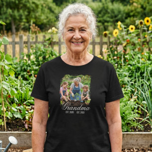 Anpassad Mormor Foto Minnesgåva Personlig T Shirt