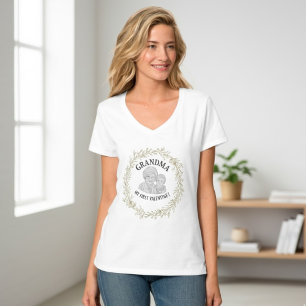 Anpassad "MORMOR" fotokollage design - Hjärtvärman T Shirt