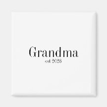 Anpassad Mormor Minimal Svart och Vitt
