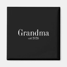 Anpassad Mormor Modern Svart och Vit