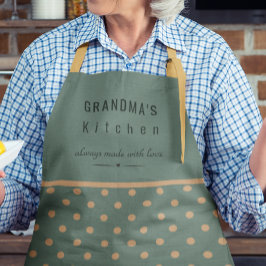 Anpassad Mormors kök Blå med Tan prickar