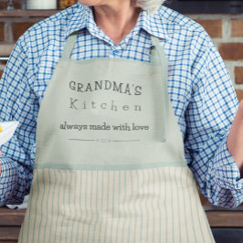 Anpassad Mormors kök Kräm & Ljusblå Randig