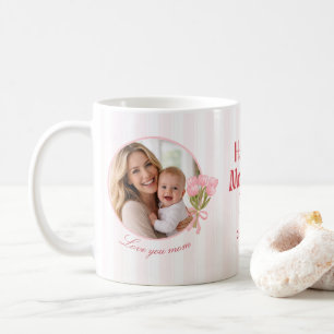 Anpassad Mors dag cirkel foto kärleksdesign Kaffemugg