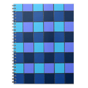 Anpassad mosaikplatta och pixelrutnätmönster anteckningsbok