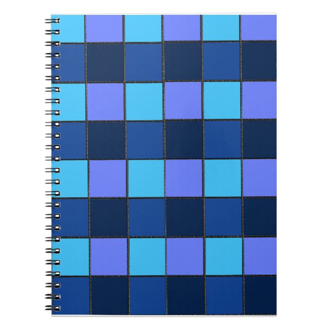 Anpassad mosaikplatta och pixelrutnätmönster anteckningsbok (Framsidan)