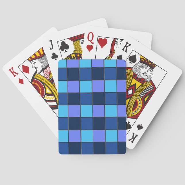 Anpassad mosaikplatta och pixelrutnätmönster casinokort (Baksidan)