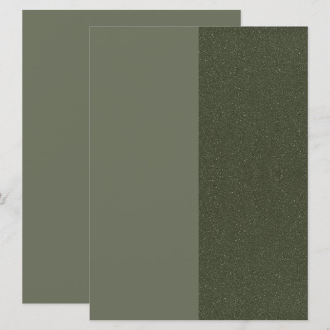 Anpassad Mossgrön delad textur-inbjudan Inbjudningar (Fram/baksida)
