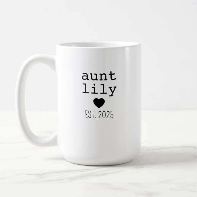 Anpassad Mostyrsnamn Mugg, Moster Födelsedagsprese Kaffemugg (Vänster)