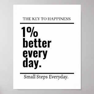 Anpassad Motiv 1 % bättre daglig modern Poster