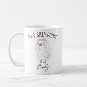 Anpassad Mr. and Mrs Silly Goose Bröllops Mugg För