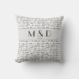 Anpassad Mr. och Mrs. Bröllop Pillow Kudde