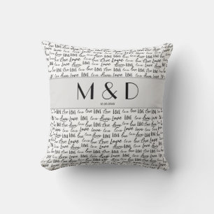 Anpassad Mr. och Mrs. Bröllop Pillow Kudde