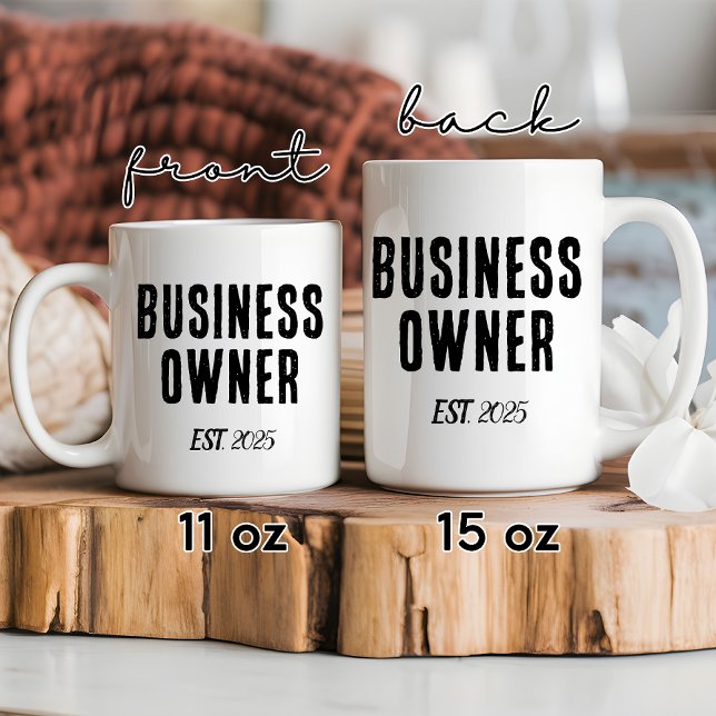 Anpassad mugg för företagare, present till kvinnli (business owner mug, boss gift mug, custom entrepreneur mug, CEO coffee mug, small business mug,)