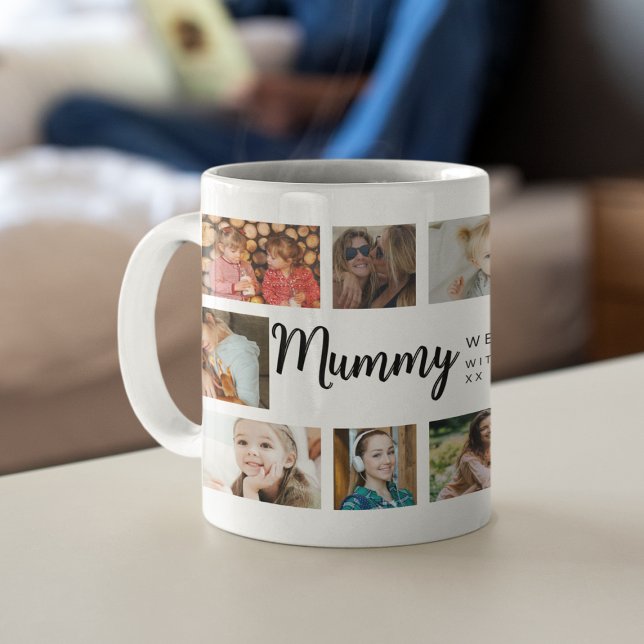 Anpassad Mummy 18 Foto Collage Kaffemugg (Skapare uppladdad)