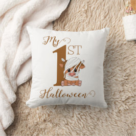 Anpassad Mummy Cow My 1st Halloween Kudde