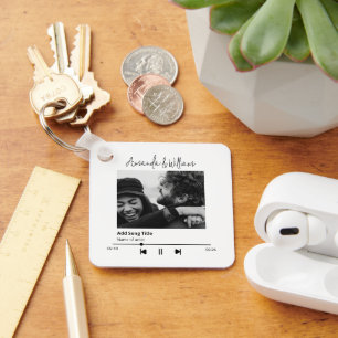 Anpassad musik & sångfoto nyckelring