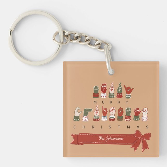 Anpassad Mysig ASL God Jul (Framsidan)