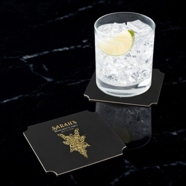 Anpassad Mystic Gold Bachelorette  Underlägg Papper (Skapare uppladdad)