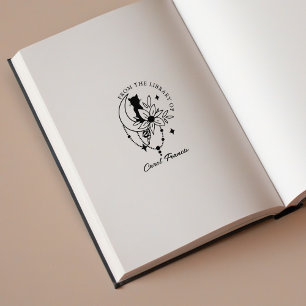 Anpassad Mystic Moon med katt från Biblioteket Stämpel
