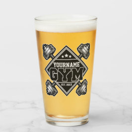 Anpassad NAME Weightlift Home Crossfit Gym Glaskopp