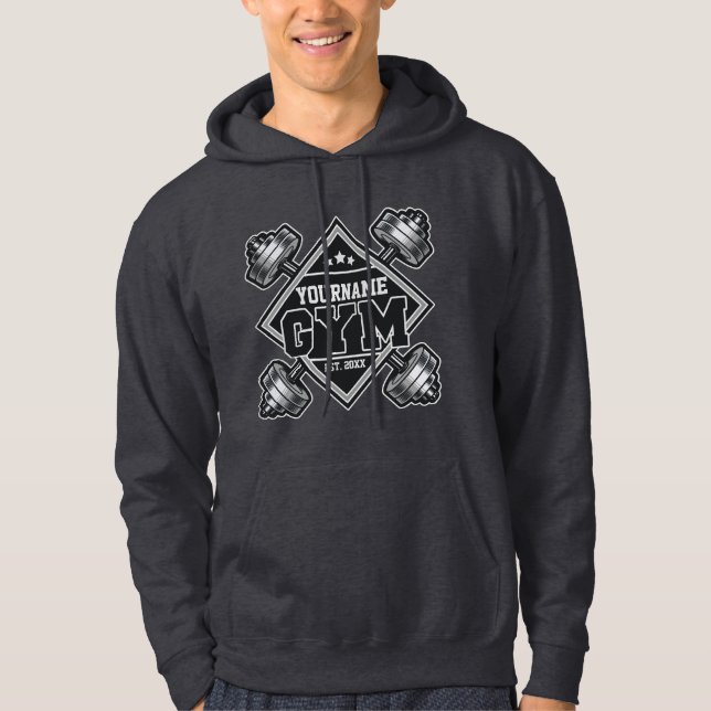 Anpassad NAME Weightlift Home Crossfit Gym Hoodie (Framsida)