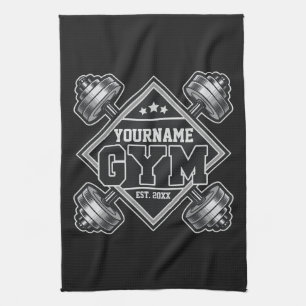 Anpassad NAME Weightlift Home Crossfit Gym Kökshandduk