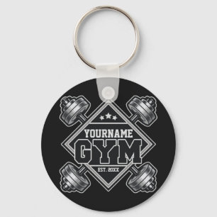 Anpassad NAME Weightlift Home Crossfit Gym Nyckelring
