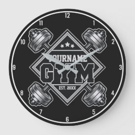 Anpassad NAME Weightlift Home Crossfit Gym Stor Klocka