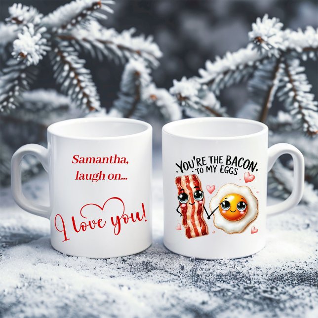Anpassad Namn Alla Hjärtans Dag Mugg Rolig Mat Kär (Custom Name Valentine Mug Funny Food Love Quote)
