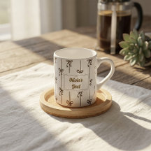 Anpassad namn båg randig mugg present till pappa