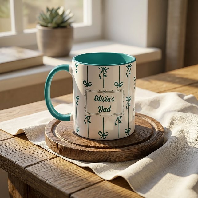 Anpassad namn båg randig mugg present till pappa (Skapare uppladdad)