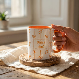 Anpassad namn båg randig mugg present till pappa