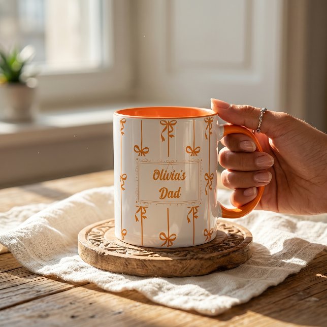 Anpassad namn båg randig mugg present till pappa (Skapare uppladdad)