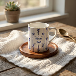 Anpassad namn bågstrimlad mugg present till pappa