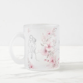 Anpassad namn blomsterpar 'Älskar dig alltid' mugg