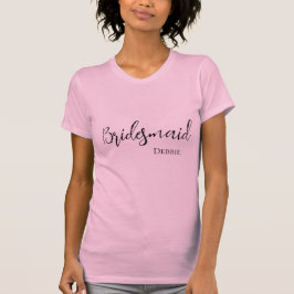 Anpassad Namn Brudtjej T-Shirt