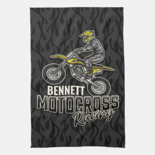 Anpassad NAMN Dirt Bike-åkare Motocross Racing Kökshandduk