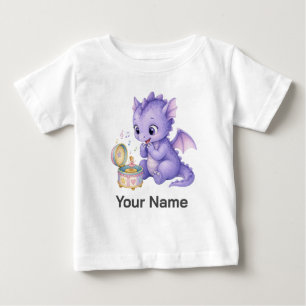 Anpassad Namn Drak Musik Box Baby T-Shirt